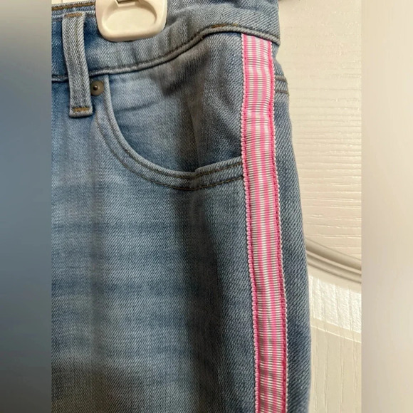 Women’s TALBOTS  Modern Ankle Jean‎ Pink White Stripe. Size 2P. - Picture 3 of 9